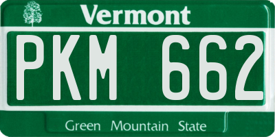 VT license plate PKM662