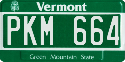 VT license plate PKM664