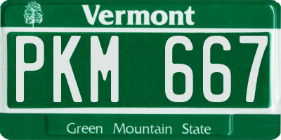 VT license plate PKM667