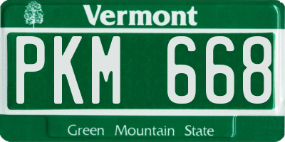 VT license plate PKM668