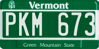 VT license plate PKM673
