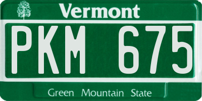 VT license plate PKM675