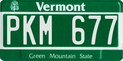 VT license plate PKM677