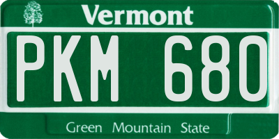 VT license plate PKM680