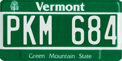 VT license plate PKM684