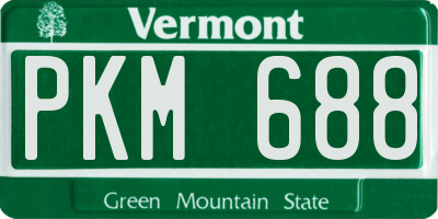 VT license plate PKM688