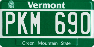 VT license plate PKM690