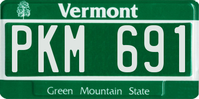 VT license plate PKM691