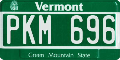 VT license plate PKM696