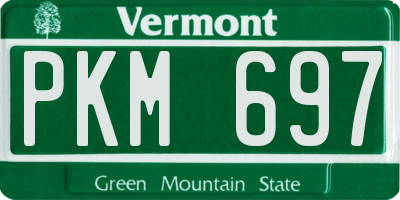 VT license plate PKM697