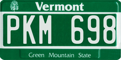 VT license plate PKM698