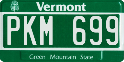 VT license plate PKM699