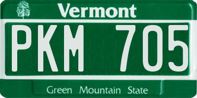 VT license plate PKM705