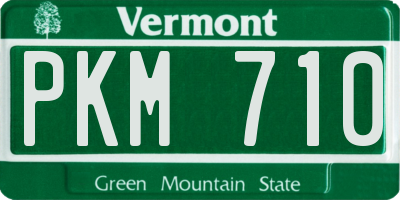 VT license plate PKM710