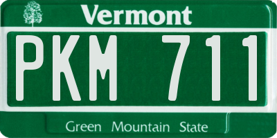 VT license plate PKM711