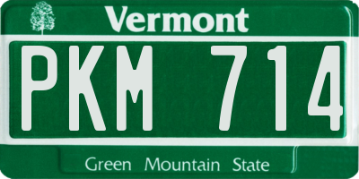 VT license plate PKM714