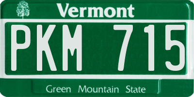 VT license plate PKM715