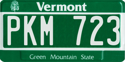 VT license plate PKM723
