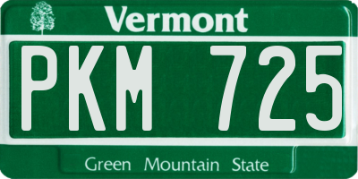 VT license plate PKM725