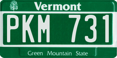 VT license plate PKM731