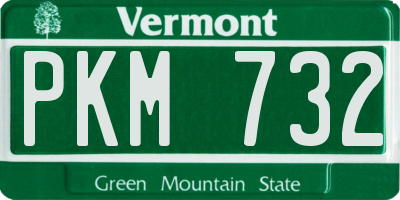 VT license plate PKM732
