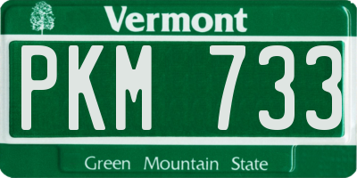 VT license plate PKM733