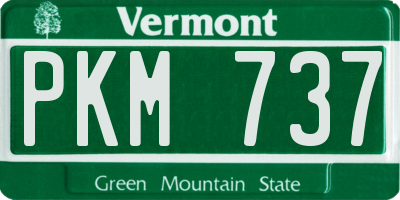 VT license plate PKM737