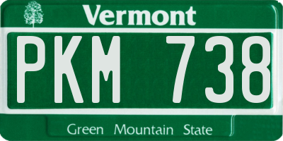 VT license plate PKM738