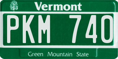 VT license plate PKM740