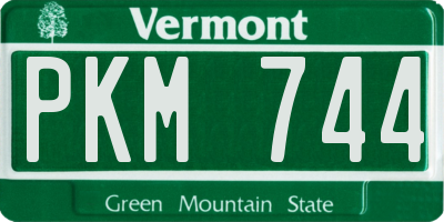 VT license plate PKM744