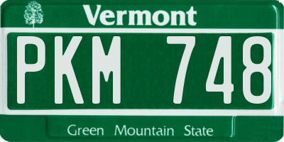 VT license plate PKM748