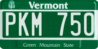 VT license plate PKM750