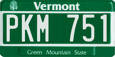 VT license plate PKM751