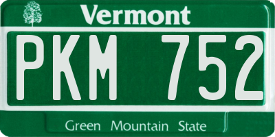 VT license plate PKM752