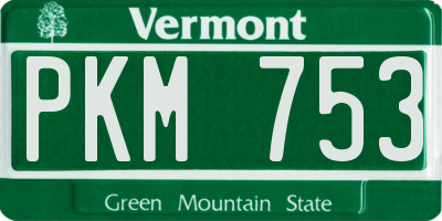 VT license plate PKM753