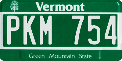 VT license plate PKM754