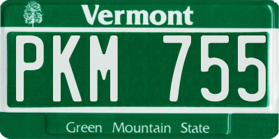 VT license plate PKM755