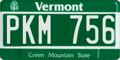 VT license plate PKM756