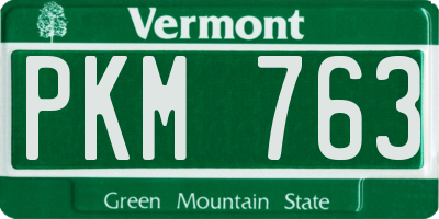 VT license plate PKM763