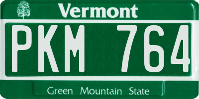 VT license plate PKM764