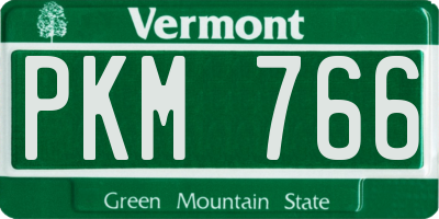 VT license plate PKM766