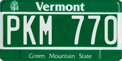 VT license plate PKM770