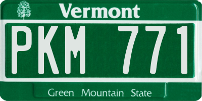 VT license plate PKM771