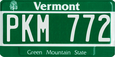 VT license plate PKM772
