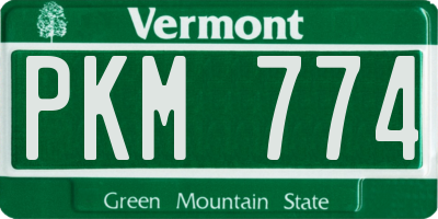 VT license plate PKM774