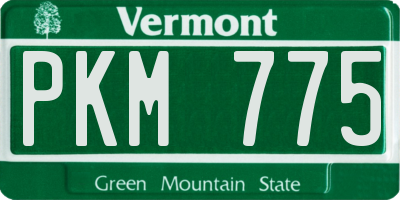 VT license plate PKM775