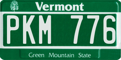 VT license plate PKM776