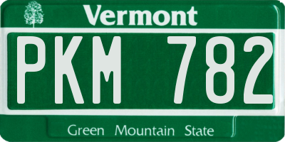 VT license plate PKM782