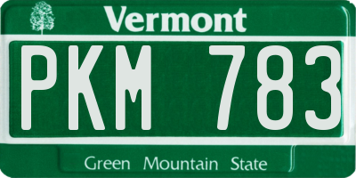 VT license plate PKM783
