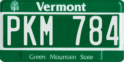 VT license plate PKM784
